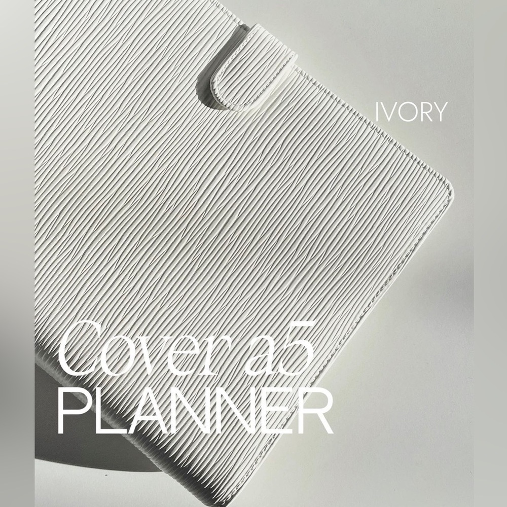 A5 White Planner Cover Textured
